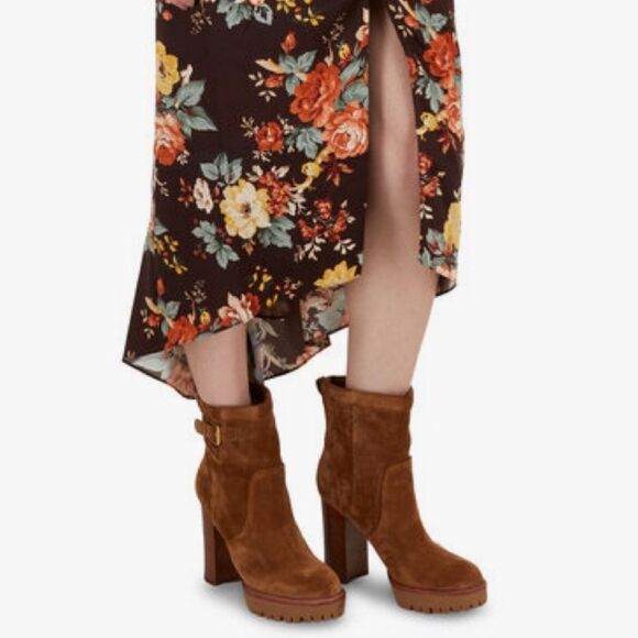 Veronica Beard Hannigan Suede Platform Boots in Hazelwood, New, Size 11 - Picture 4 of 15